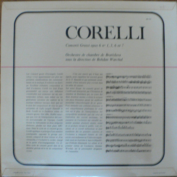 Arcangelo Corelli - Bratislava Chamber Ensemble, B - Quatre Concerti Grossi | Very Good Plus (VG+) Near Mint (NM)-EmojiWear