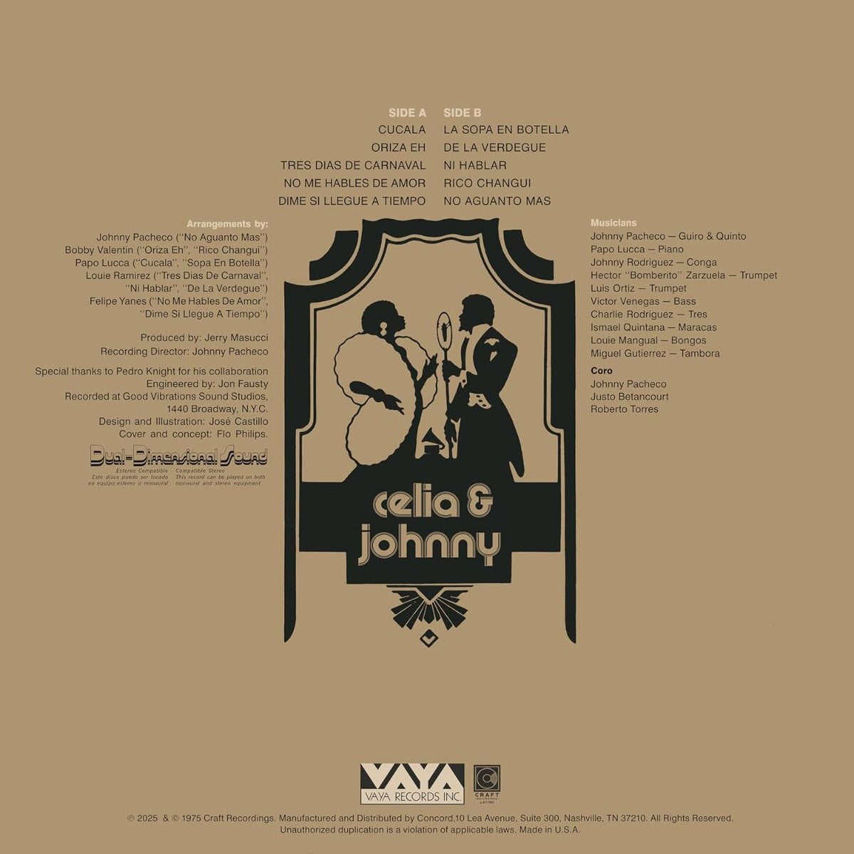 Celia Cruz & Johnny Pacheco - Tremendo Cache' (Anniversary Edition 180g VINYL) | Mint (M) Mint (M)-EmojiWear