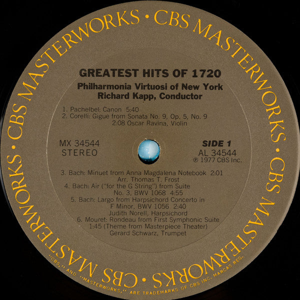 Philharmonia Virtuosi - Greatest Hits Of 1720 *REPRESS* | Very Good Plus (VG+) Excellent (EX)-EmojiWear