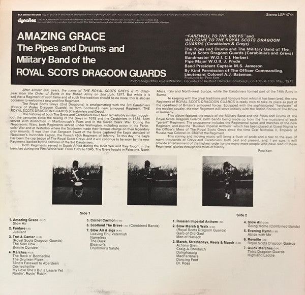 The Pipes And Drums Of The Royal Scots Dragoon Gua - Amazing Grace | Near Mint (NM) Excellent (EX)-EmojiWear