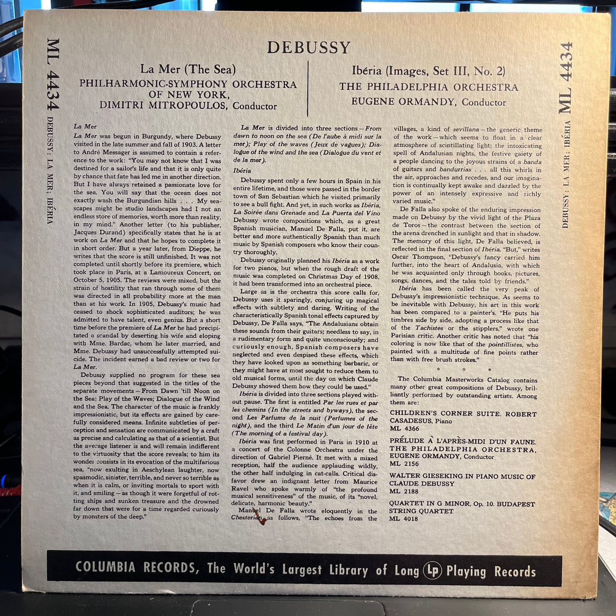 Claude Debussy - La Mer / Iberia | Near Mint (NM) Near Mint (NM)-EmojiWear
