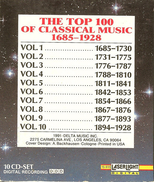 Various - The Top 100 Masterpieces Of Classical Music: 1685-1928 *10XCD BOX* | Near Mint (NM) Near Mint (NM)-EmojiWear