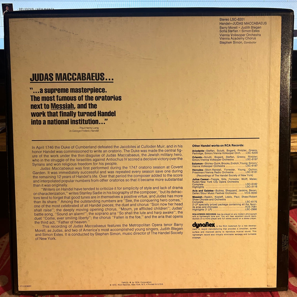 Georg Friedrich Händel - Judas Maccabaeus *BOX* | Near Mint (NM) Very Good Plus (VG+)-EmojiWear