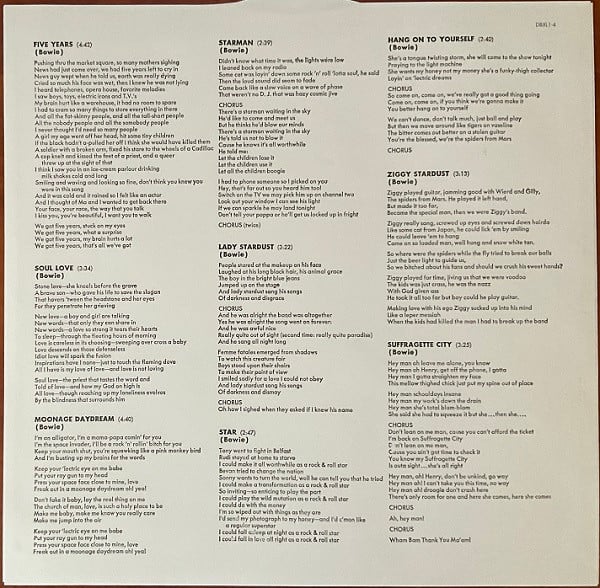 David Bowie The Rise And Fall Of Ziggy Stardust And The Spiders From Mars Parlophone, Parlophone, Parlophone, Parlophone LP, Album, RE, RM, 180 Mint (M) Mint (M)-EmojiWear