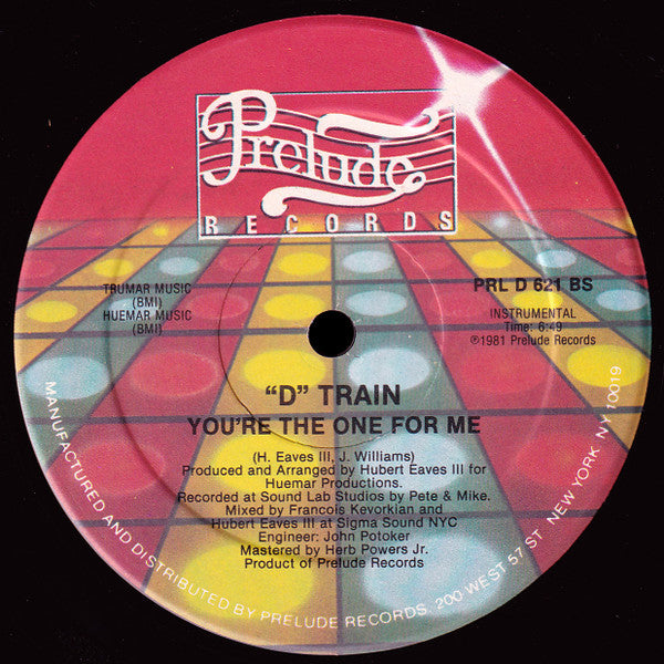 "D" Train - You're The One For Me (VINYL LP) | Near Mint (NM or M-) Very Good Plus (VG+)-EmojiWear