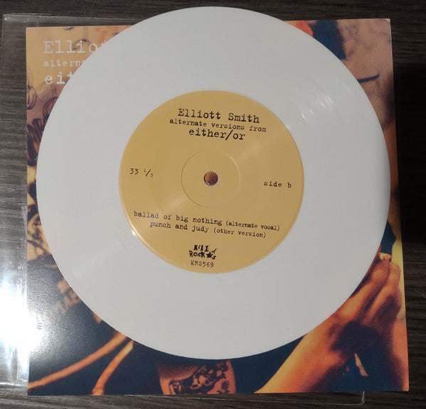 Elliott Smith - alternate versions from either/or (7" WHITE VINYL) | Mint (M) Mint (M)-EmojiWear