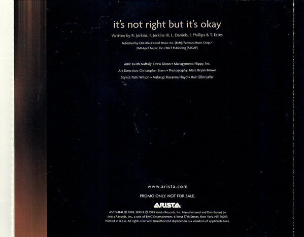 Whitney Houston - It's Not Right But It's Okay (CD) | Near Mint (NM) Excellent+ (EX+)-EmojiWear