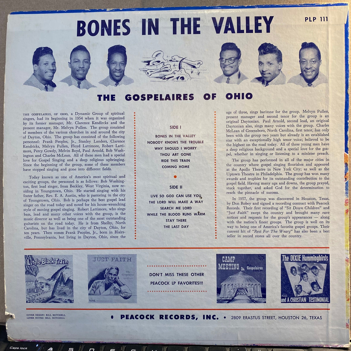 The Gospelaires - Bones In The Valley | Excellent (EX) Very Good (VG)-EmojiWear