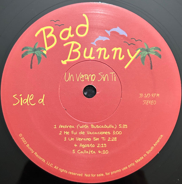 Bad Bunny - Un Verano Sin Ti (PROMO 2xVINYL) |-EmojiWear