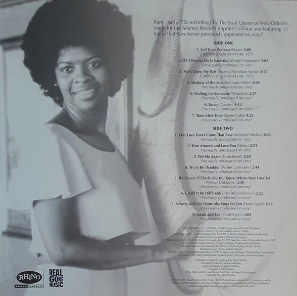 Irma Thomas - Full Time Woman (The Lost Cotillion Album) | Mint (M) Mint (M)-EmojiWear