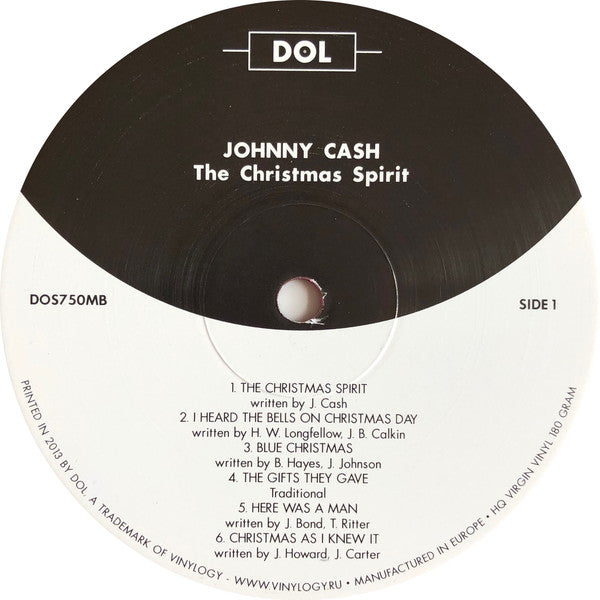 Johnny Cash The Christmas Spirit DOL LP, Album, RE, Red Mint (M) Mint (M)-EmojiWear