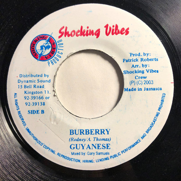 Natural Black / Guyanese - Don't Play / Burberry 7" | Near Mint (NM) Generic-EmojiWear