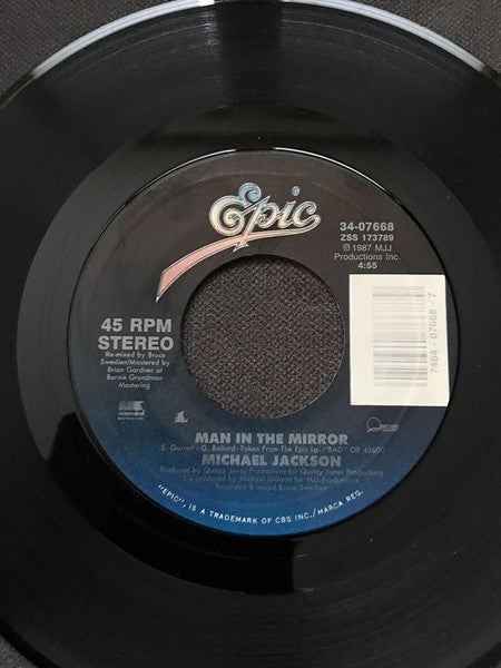 Man In The Mirror (7") | Near Mint (NM) Near Mint (NM)-EmojiWear