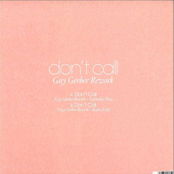 Don't Call (Guy Gerber Rework) | Mint (M) Near Mint (NM)-EmojiWear