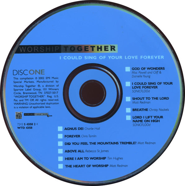 Various - The Best Of Modern Worship - Worship Together: I Could Sing Of Your Love Forever (2xCD) | Near Mint- (NM-) Excellent+ (EX+)-EmojiWear