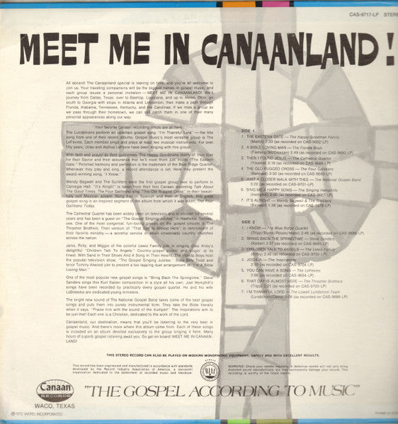 Various - Meet Me In Canaanland! (VINYL) | Near Mint (NM) Near Mint (NM)-EmojiWear