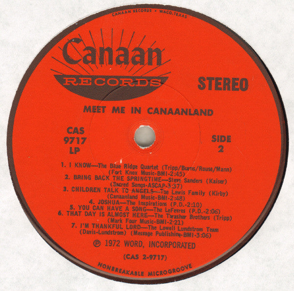 Various - Meet Me In Canaanland! (VINYL) | Near Mint (NM) Near Mint (NM)-EmojiWear