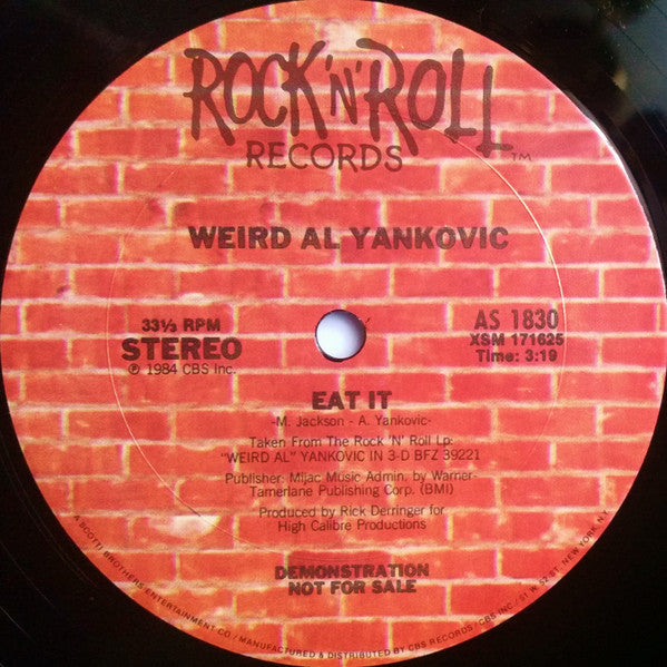 "Weird Al" Yankovic - Eat It (VINYL) | Near Mint (NM or M-) Generic-EmojiWear