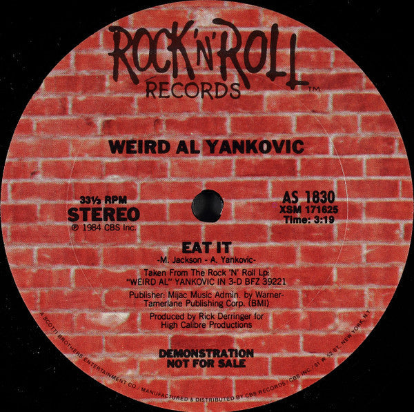 "Weird Al" Yankovic - Eat It (VINYL) | Near Mint (NM or M-) Generic-EmojiWear