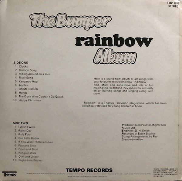 Rod, Matt and Jane - The Bumper Rainbow Album | Near Mint (NM) Near Mint (NM)-EmojiWear