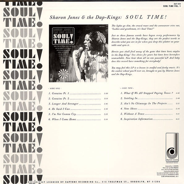 Sharon Jones & The Dap-Kings - Soul Time! (VINYL) | Mint (M) Mint (M)-EmojiWear