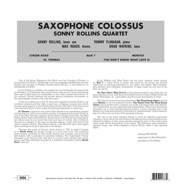 Sonny Rollins - Saxophone Colossus | Mint (M) Mint (M)-EmojiWear