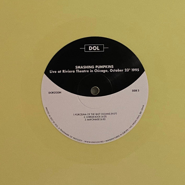 The Smashing Pumpkins Live at Riviera Theatre in Chicago, October 23th 1995 DOL 2xLP, Unofficial, Yel Mint (M) Mint (M)-EmojiWear