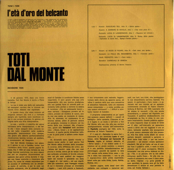 Toti Dal Monte | Near Mint (NM) Very Good Plus (VG+)-EmojiWear