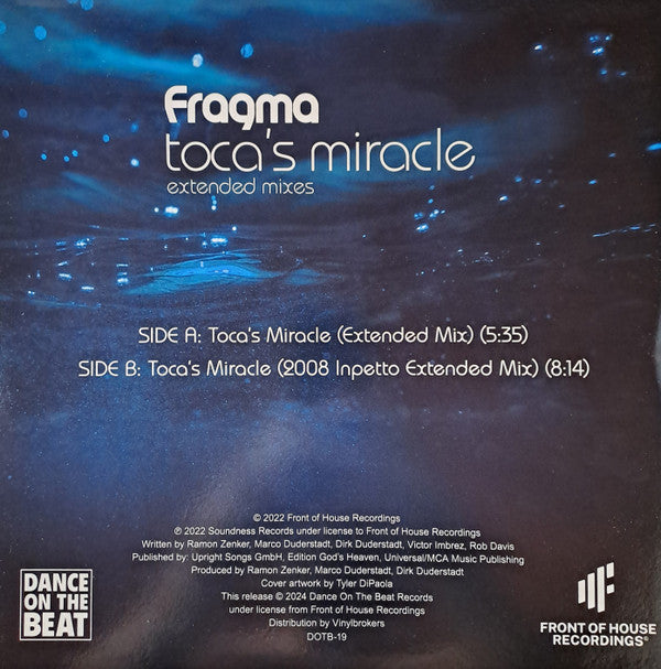 Toca's Miracle (Extended Mixes)(WHITE VINYL) | Mint (M) Mint (M)-EmojiWear
