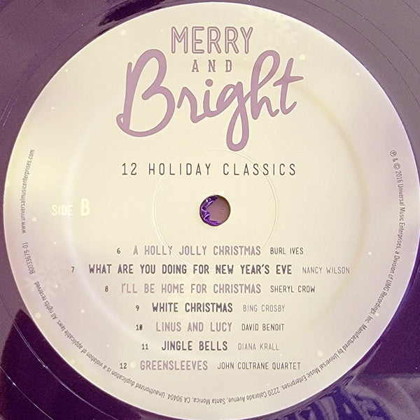 Various Merry and Bright 12 Holiday Classics Universal Music Enterprises LP, Comp, Ltd, Pur Mint (M) Mint (M)-EmojiWear