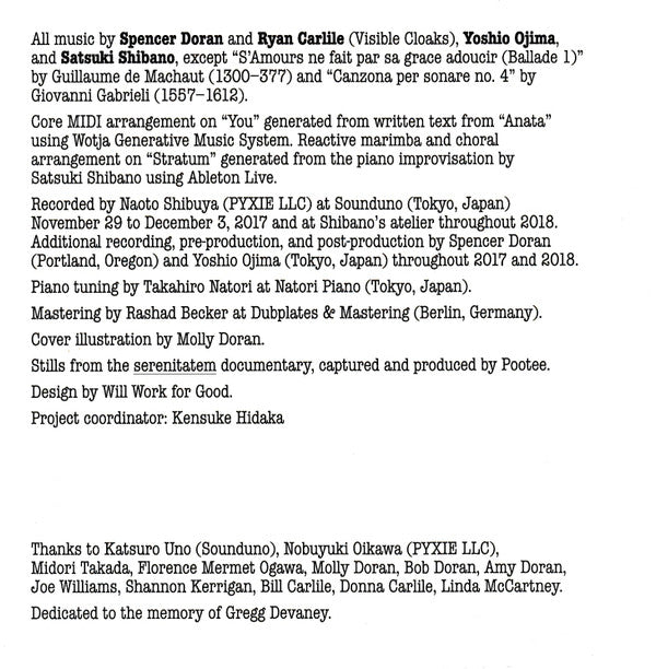 Visible Cloaks, Yoshio Ojima & Satsuki Shibano - Serenitatem | Mint (M) Mint (M)-EmojiWear