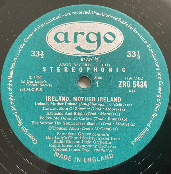 Our Lady's Choral Society - Ireland, Mother Ireland *UK* | Near Mint (NM) Near Mint (NM)-EmojiWear